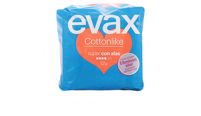 EVAX COTTONLIKE compresas super alas 12 u