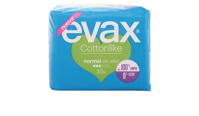 EVAX COTTONLIKE compresas normal sin alas 20 u