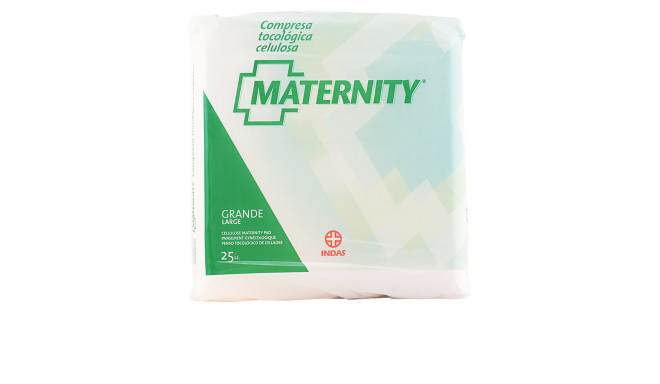 INDASEC MATERNITY compresa celulosa anatómica grande 25 u