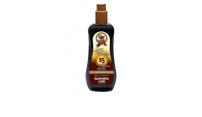 AUSTRALIAN GOLD SUNSCREEN SPF15 spray gel with instant bronzer 237 ml