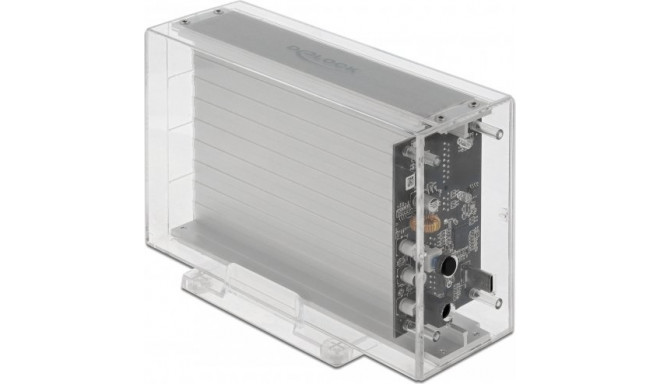 DeLOCK 42624 storage drive enclosure 2.5/3.5" HDD/SSD enclosure Transparent, Drive cases