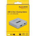 DeLOCK 64000 storage drive docking station Silver