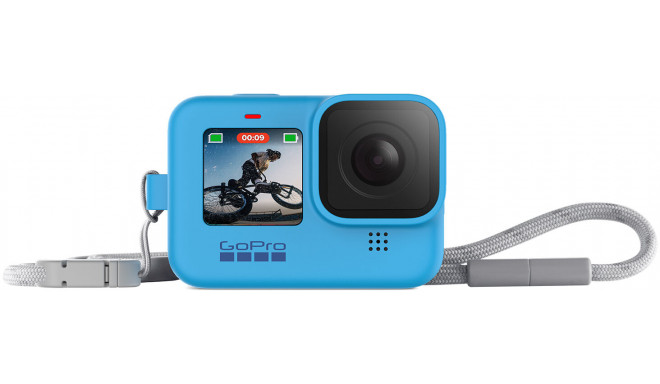 GoPro защитный чехол + шнурок на руку Hero9/Hero10/Hero11 Black, синий