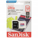 SanDisk mälukaart microSDXC 128GB Ultra A1 120MB/s + adapter (SDSQUA4-128G-GN6MA)