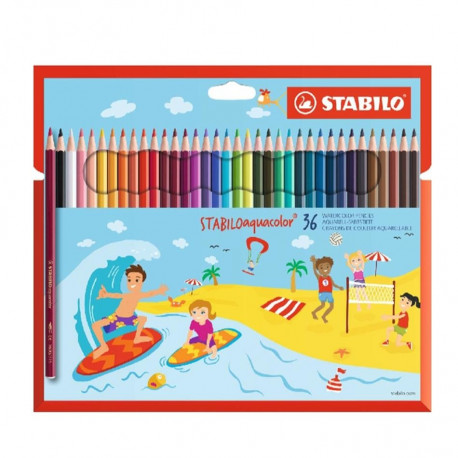 Akvareļu zīmuļi Stabilo Aquacolor 36 krāsas