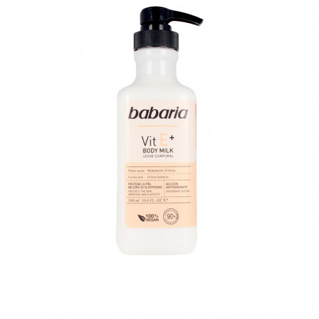 BABARIA VITAMIN E+ body milk 100% vegan 500 ml