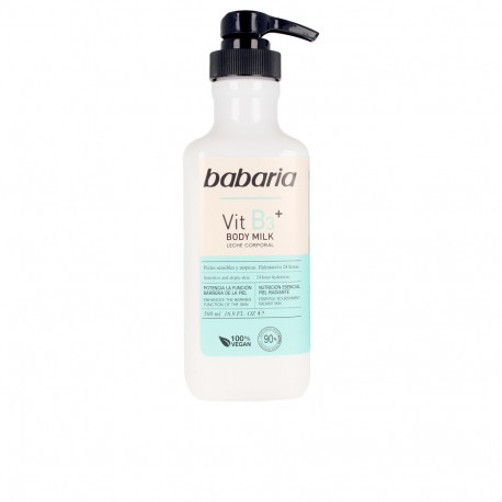 BABARIA VITAMIN B3+ body milk 100% vegan 500 ml