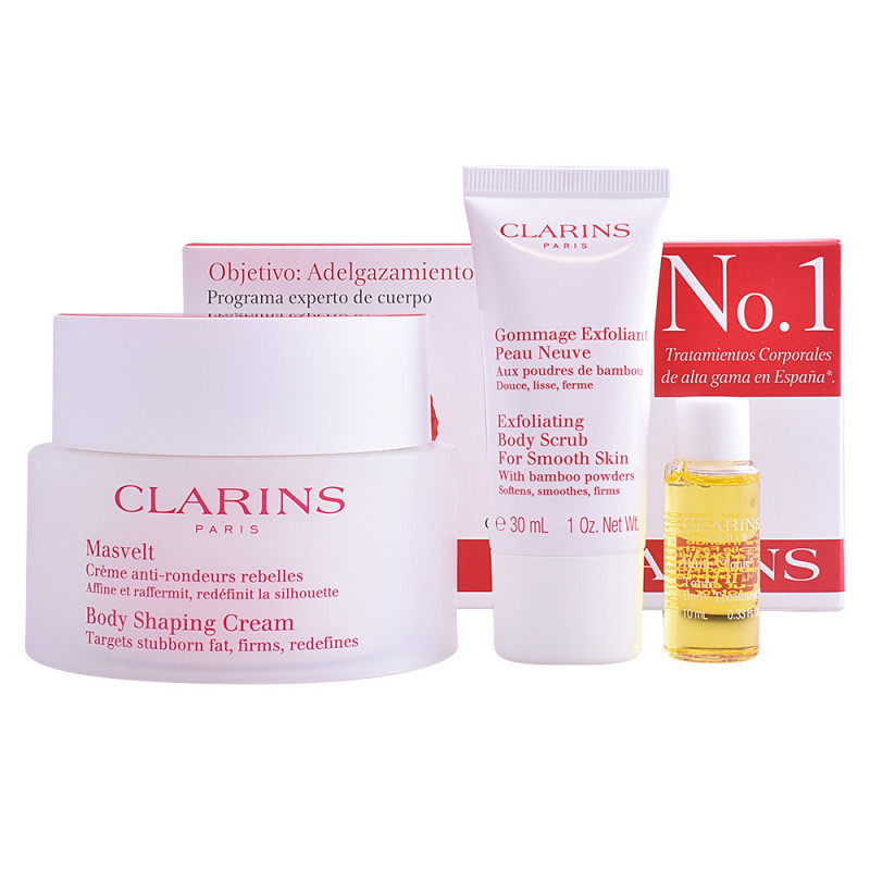 Gommage exfoliant peau neuve clarins. Masvelt Clarins. Купить набор кларанс масвельт для тела.