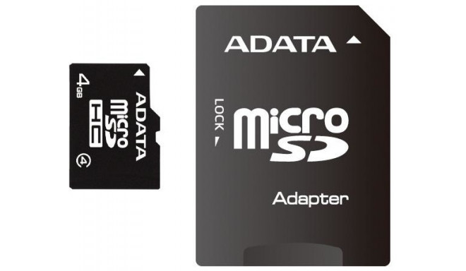 Adata mälukaart microSDHC 32GB Class 4 + adapter