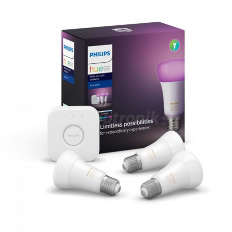 Nutivalgusti komplekt Philips Hue White and Color Ambiance (E27)