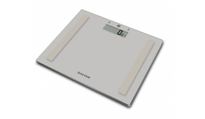 Salter 9113 GY3R Compact Glass Analyser Bathroom Scales - Grey