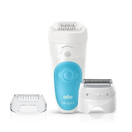Braun Epilator Silk-épil 5 SensoSmart 5/890 Operating time 45 min, Cordless, Number of speeds 2, Whi