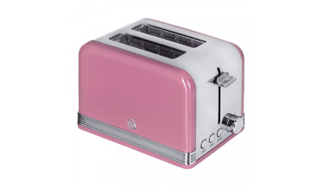 Toaster Swan RETRO ST19010PN (810 W; pink color)