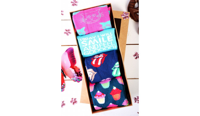 SOKISAHTEL SMILE gift box containing 4 pairs of socks 36-40