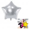 Folijas balons "Zvaigzne" - 48 cm, sudraba