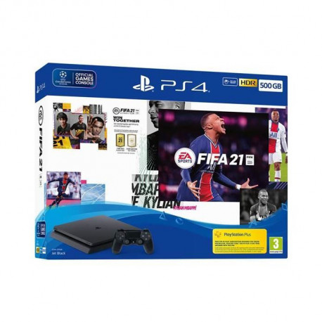 Sony Playstation 4 Slim 500GB (PS4) Black + FIFA 21