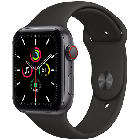 Apple Watch SE GPS + Cellular 44mm Sport Band, space gray/black (MYF02EL/A)