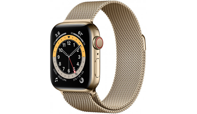 Apple Watch 6 GPS + Cellular 40mm Stainless Steel Milanese Loop, gold (M06W3EL/A)