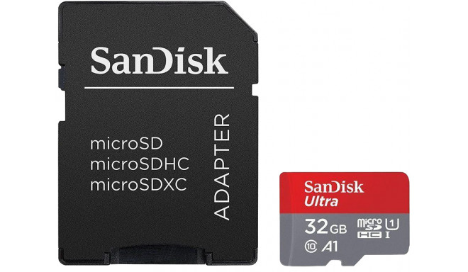 Sandisk карта памяти microSDHC 32GB Ultra 120MB/s A1 + адаптер