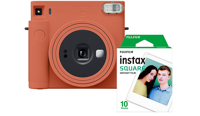 Fujifilm Instax Square SQ1, terracotta orange + пленка
