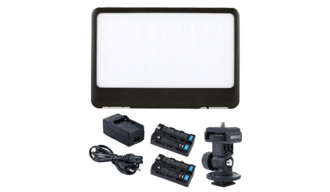 Falcon Eyes Soft LED Lamp Set DV-80SL with 2 batteries