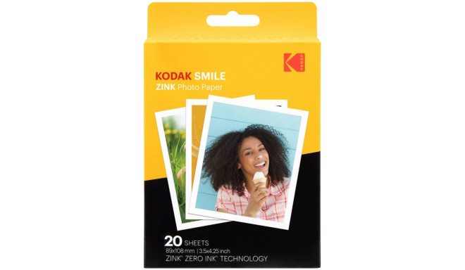 Kodak photo paper Zink 3x4 20 sheets