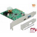 DeLOCK PCIe x4> 1x external SuperSpeed USB (USB 3.2 Gen 2) with PD function