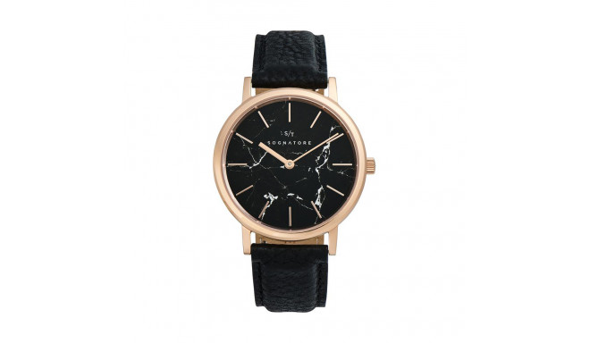 Sognatore Marble Black Rose Gold Ladies Watch / Mens Watch