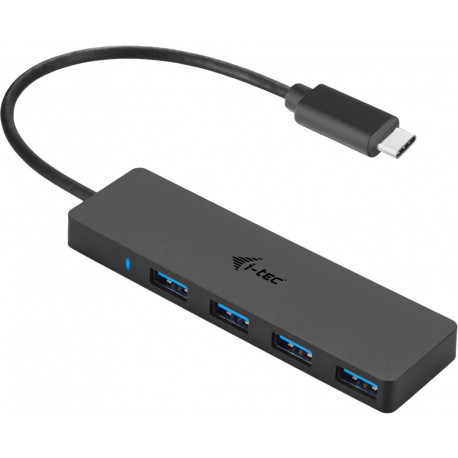 ec USB hub 4-port Slim Passive USB-C, black