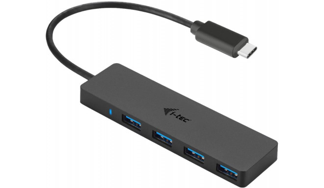 ec USB hub 4-port Slim Passive USB-C, black