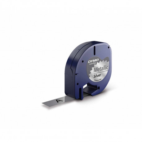DYMO S0721710 LetraTag Juostelė 12mm x 4m metalizuota (sidabrinė) S0721730