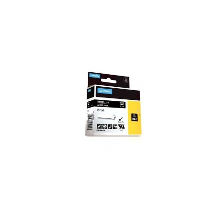 DYMO Rhino vinüülteip 19 mm x 5,5 m / valge mustal (1805436)