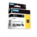 DYMO Rhino Vinilinė Juostelė 12mm x 5.5m / baltas ant juodas (1805435)