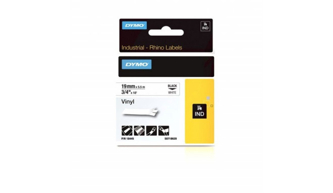 DYMO Rhino vinüüllint 19 mm x 5,5 m / must valgel (18445)