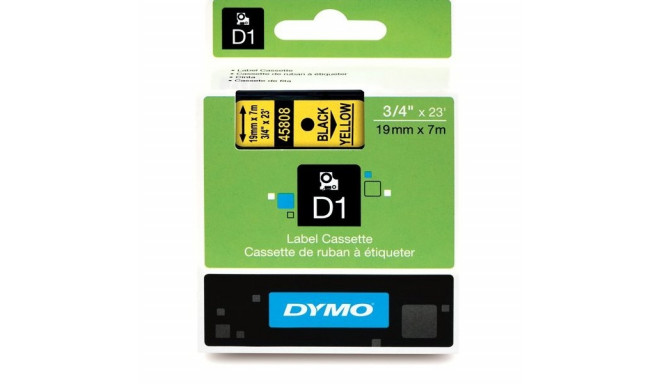 DYMO D1 lint 19 mm x 7 m / must kollasel (45808 / S0720880)