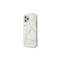 Guess iPhone 12 Mini 5,4" GUHCP12SPCUCHWH white hard case Gold Chain Collection
