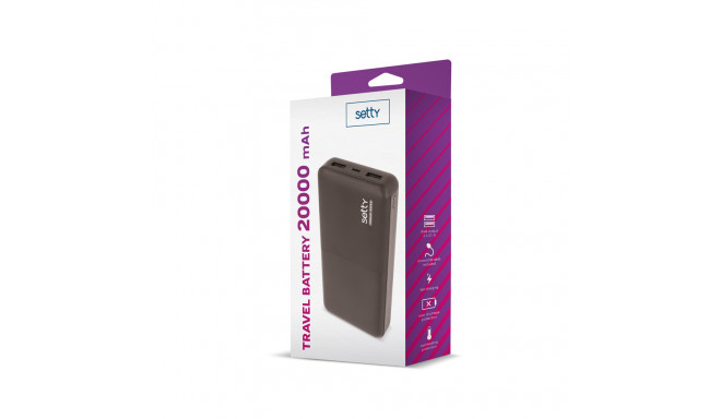 Setty power bank 20000 mAh SPB-20 black