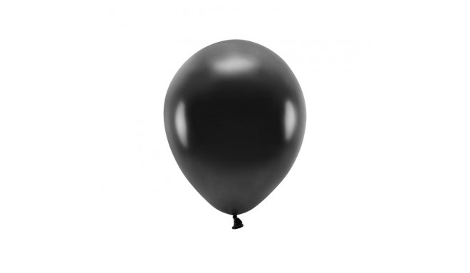 PartyDeco Воздушные шары "Эко" 10 шт - черные металлические, 30 см