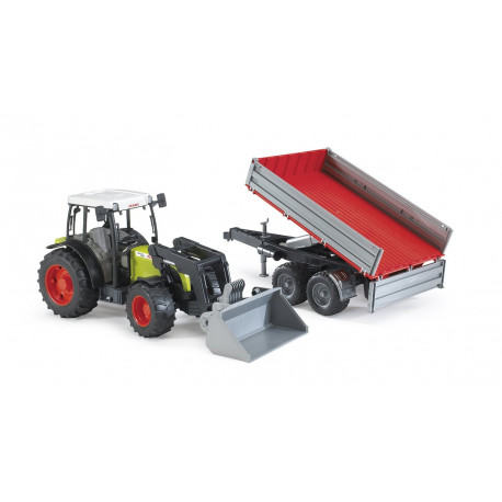 Bruder Professional Series Claas Nectis 267 F with Frontloader and Tipping Trailer Highlights (02112
