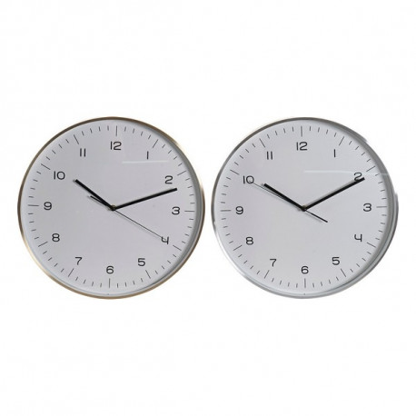 Настенное часы DKD Home Decor Алюминий (2 pcs)