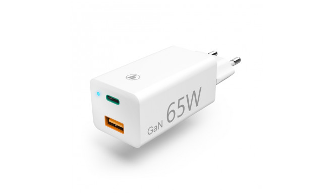 USB-laadija seinapesasse Hama GaN Charger, USB-C Power Delivery (PD) + USB-A Qualcomm QuickCharge QC