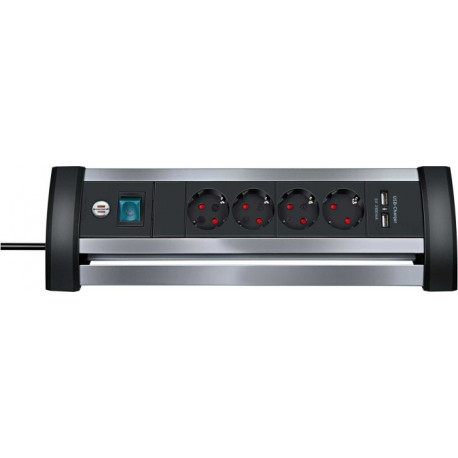 Brennenstuhl Alu Office Line USB 4x
