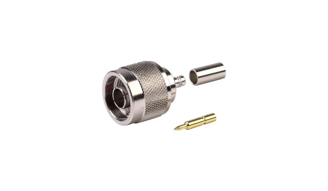 N male connector (plug) crimp-solder for RG58/RF195