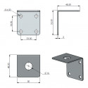 10000-141 Stainless steel Mast/Wall/Rail Mount (Ø 17.5 mm)