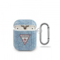 Guess AirPods Denim Triangle Case Light Blue