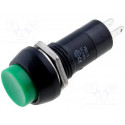 Ninigi PS11AGN switch, push-button, green