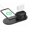 Swissten 3in1 15W Wireless Charger for iPhone / Apple Watch / Airpods Pro / Black