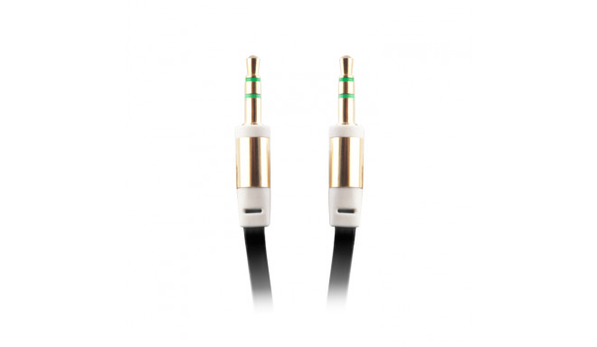 Audio cable jack 3,5mm - jack 3,5mm 1,0 m black bulk