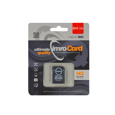 Imro memory card microSDXC 64GB C10 UHS-I + adapter