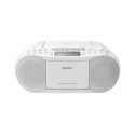 Sony CD/Cassette Boombox with Radio CFDS70W Cassette deck, FM radio, CD player, Headphone out